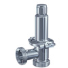 Spring-loaded safety valve Type 2379 stainless steel/FKM adjustment range 0,4 - 16 barg dairy coupling DIN 11851 inlet DN20 outlet DN25